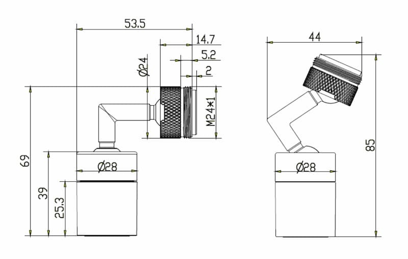 720 degree swivel fauce aerator