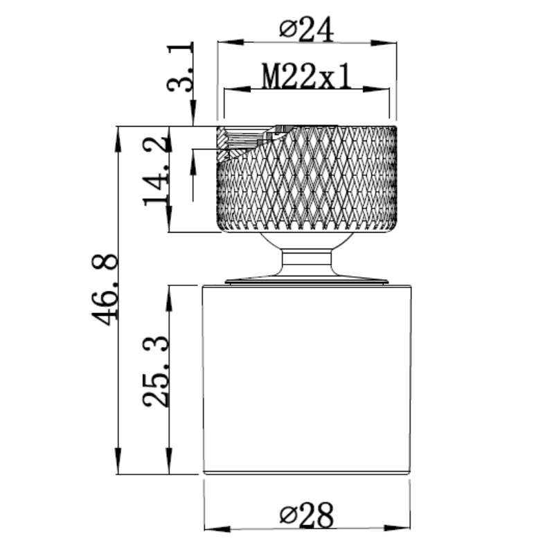 Lead free brass water saving aerator for kitchen faucet