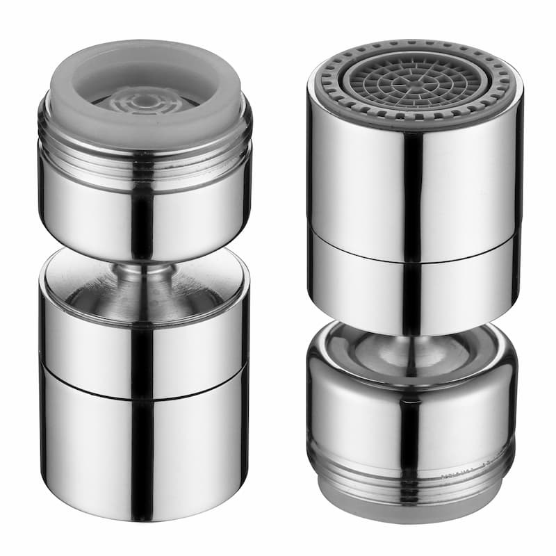 Whole brass aerator for tapware with two kinds of water streams switchable