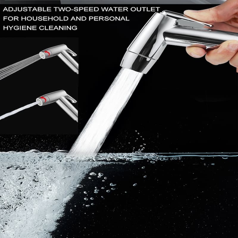 Handy bidet spray attachment to DIY toilet with bidet sprayer
